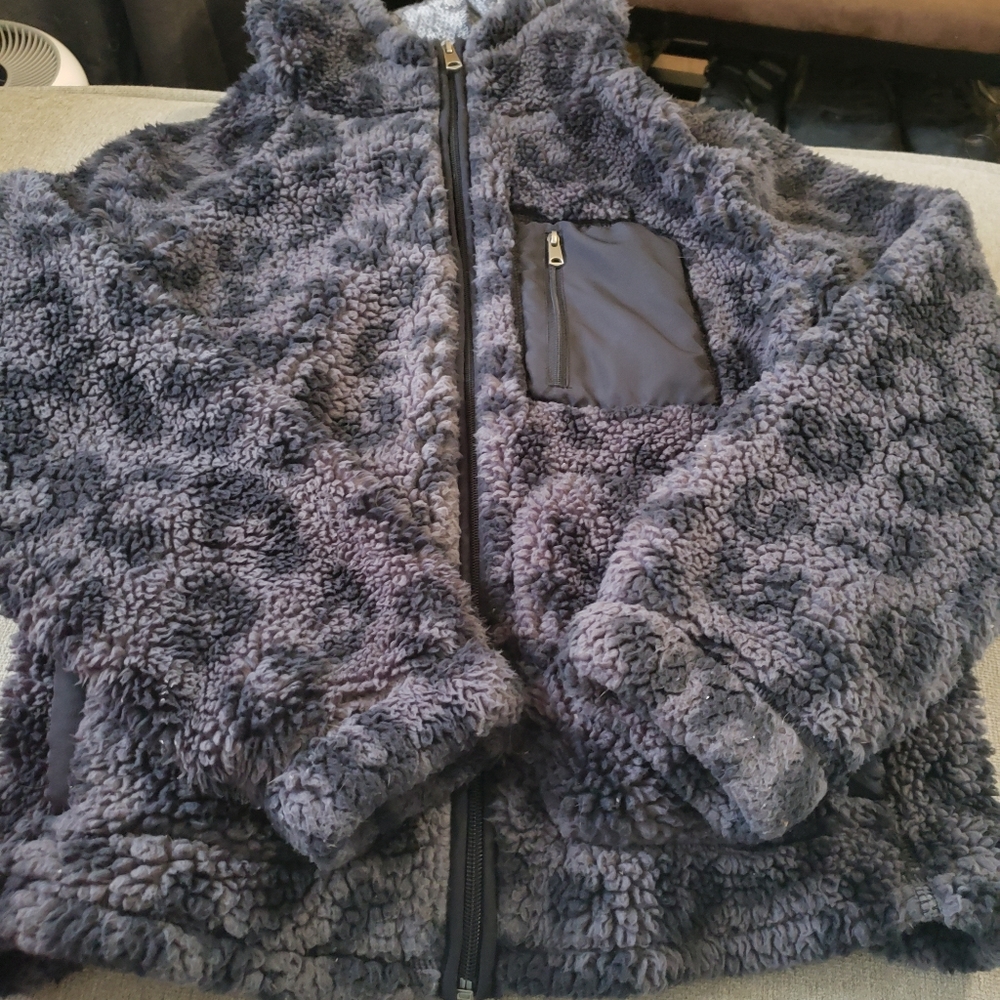Blue Leppard print sweater